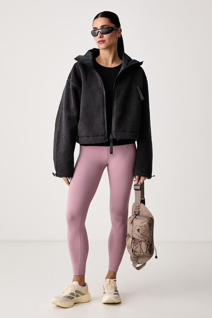 adidas by Stella McCartney преходно яке дамско от полар черно KR6226