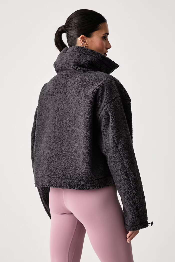 adidas by Stella McCartney преходно яке дамско от полар черно KR6226