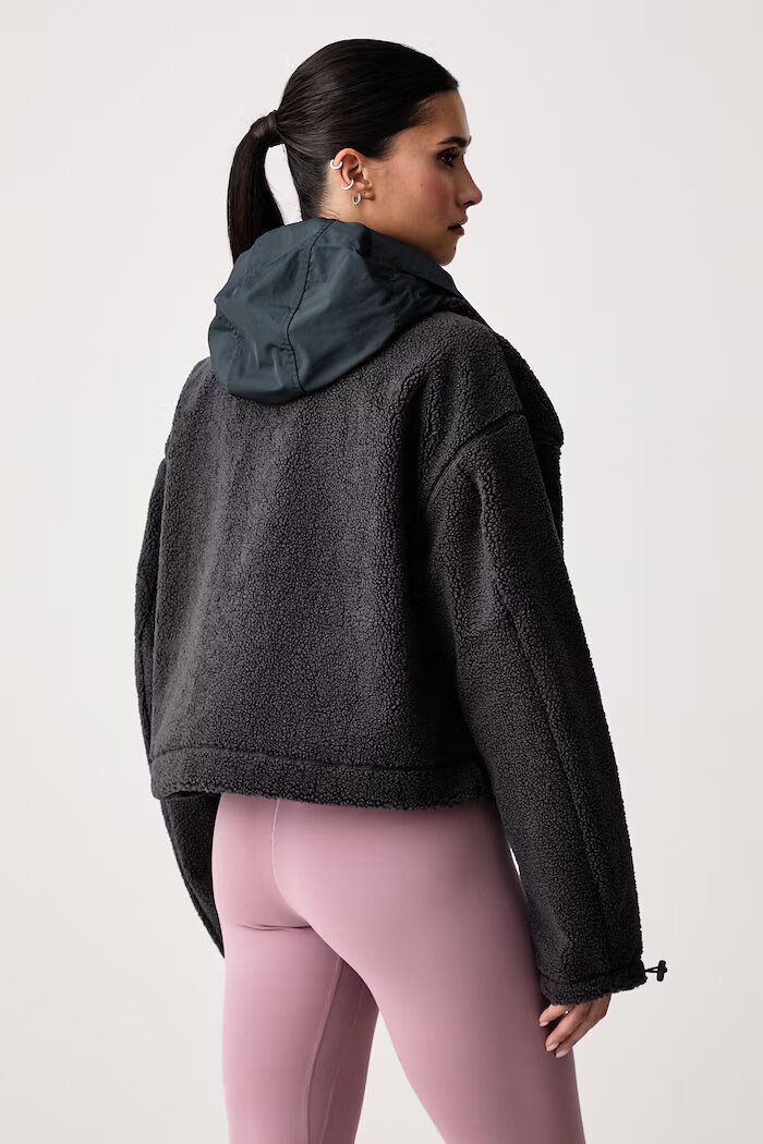 adidas by Stella McCartney преходно яке дамско от полар черно KR6226