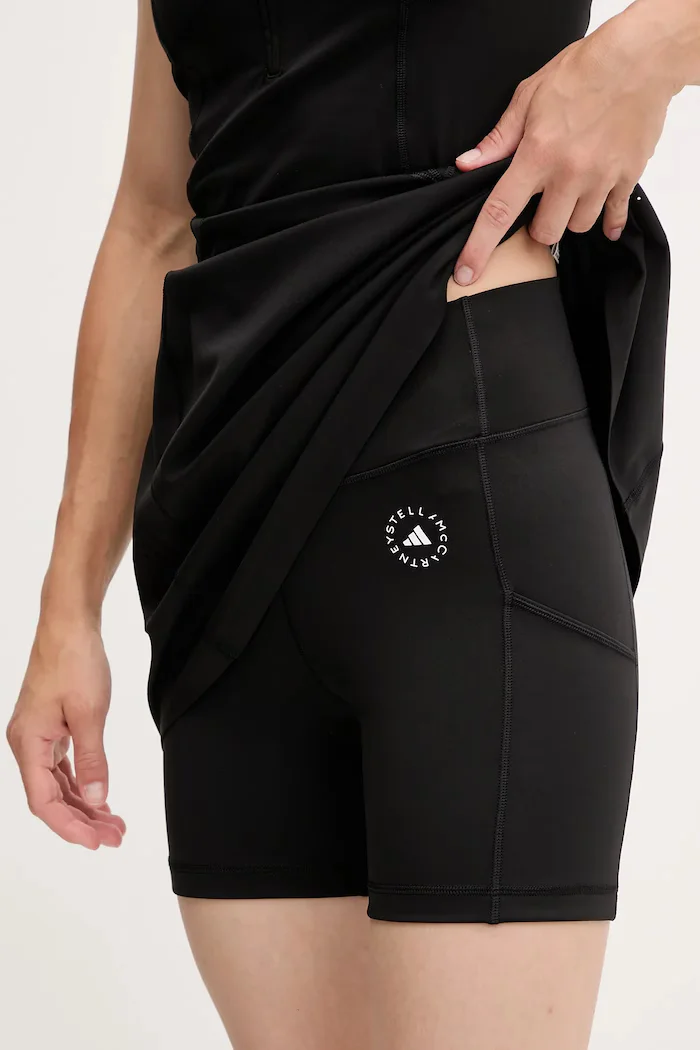 adidas by Stella McCartney Спортна рокля TruePurpose в черно къса разкроена JW4568