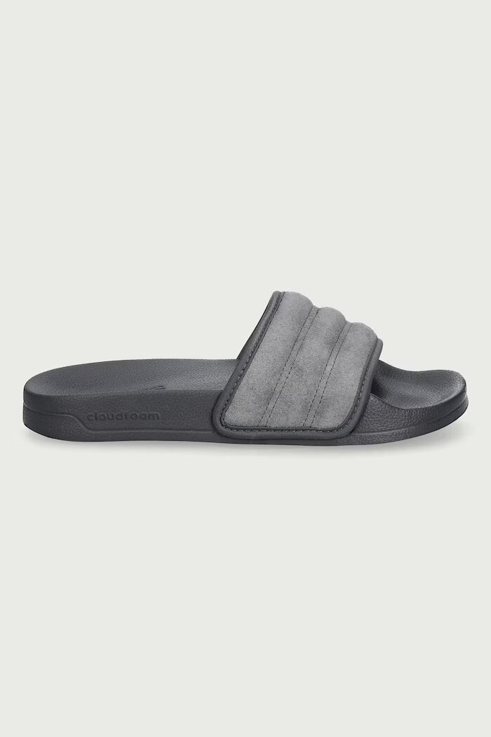 adidas чехли от велур Adilette Noshower сиви JS2853