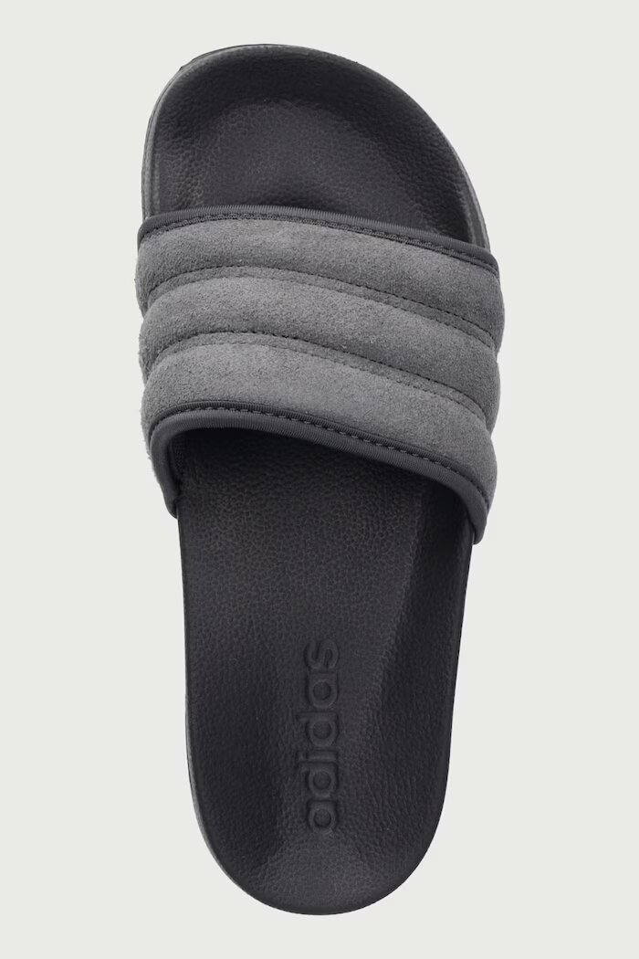 adidas чехли от велур Adilette Noshower сиви JS2853
