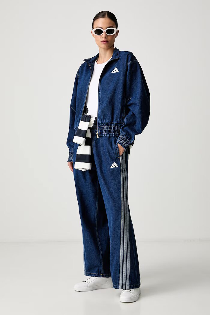 adidas дънки wide leg дамски Denim Pack сини KV0618
