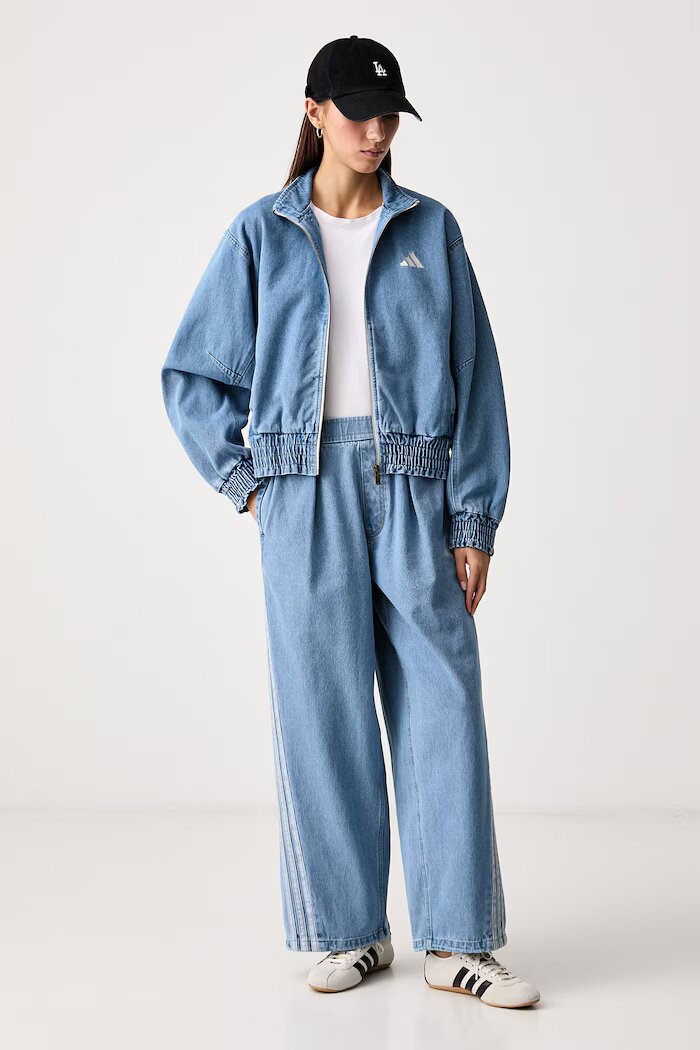 adidas дънки wide leg дамски Denim Pack сини KV0619