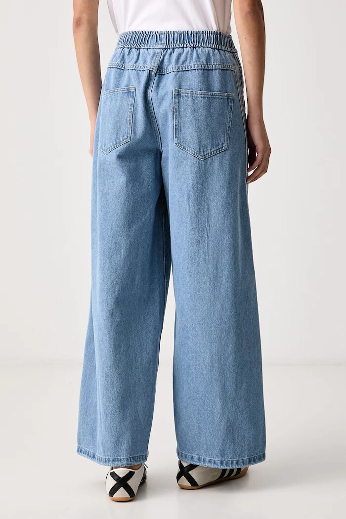 adidas дънки wide leg дамски Denim Pack сини KV0619
