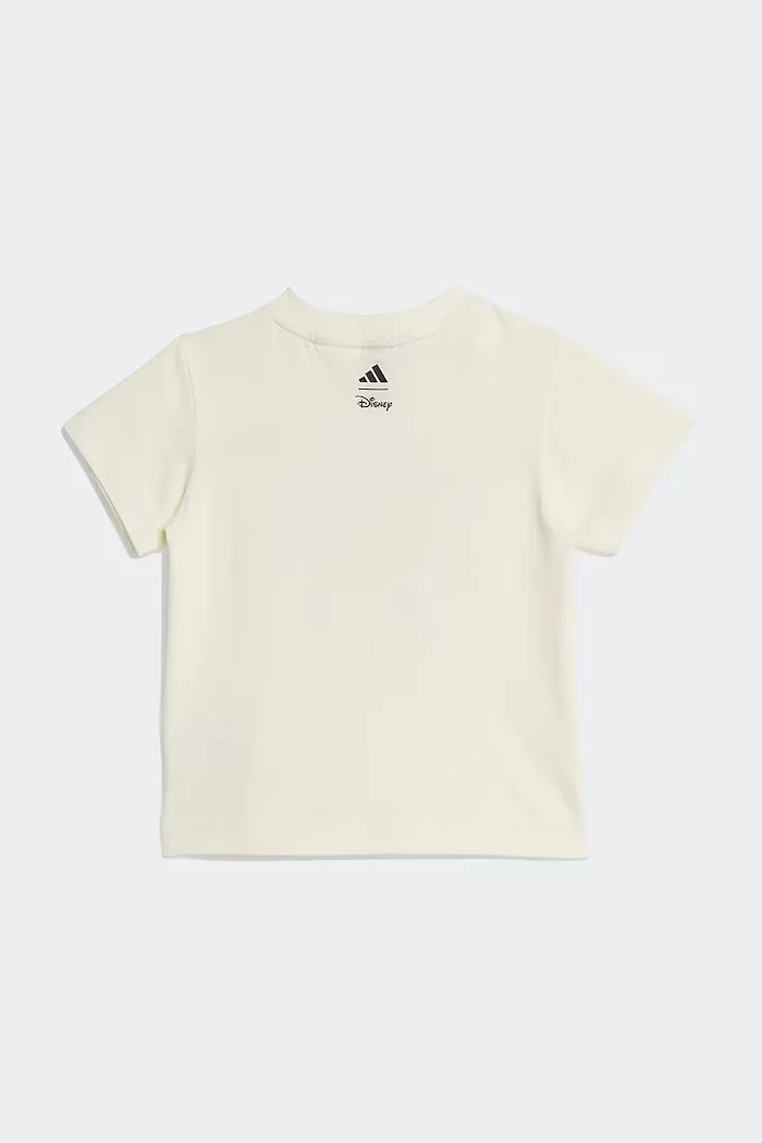 adidas Детска памучна тениска DISNEY в бежово с принт JZ7679