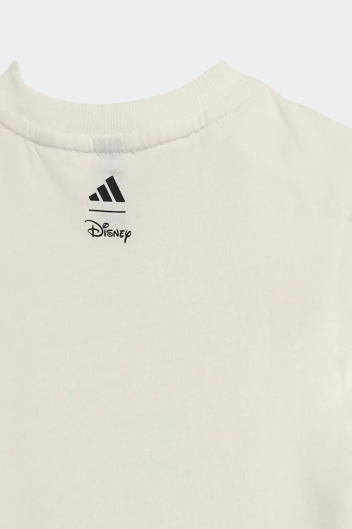adidas Детска памучна тениска DISNEY в бежово с принт JZ7679