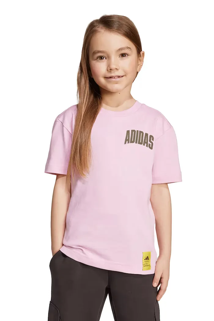 adidas Детска тениска в розово с принт JM0831