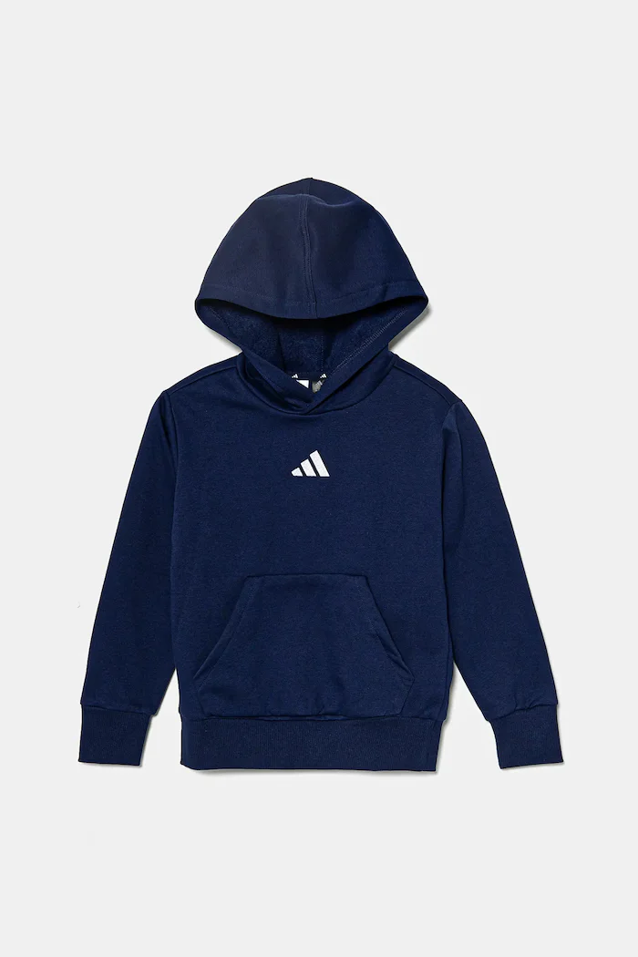 adidas Детски суичър в синьо с качулка с апликация JY0612