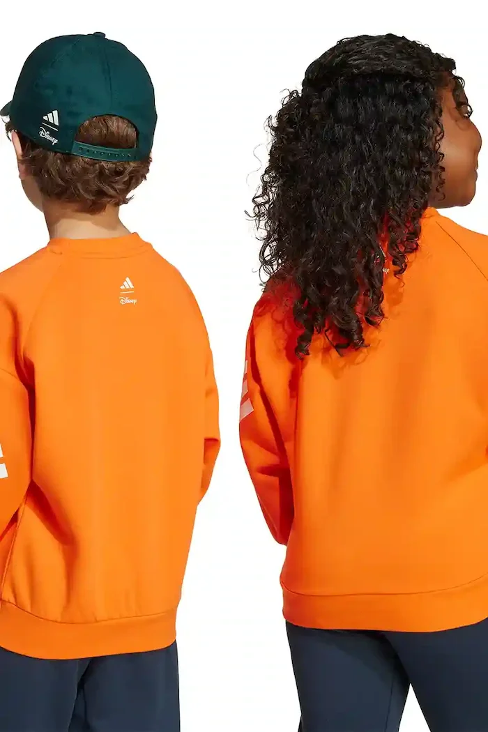 adidas Детски суичър x Disney в оранжево с десен JL9188