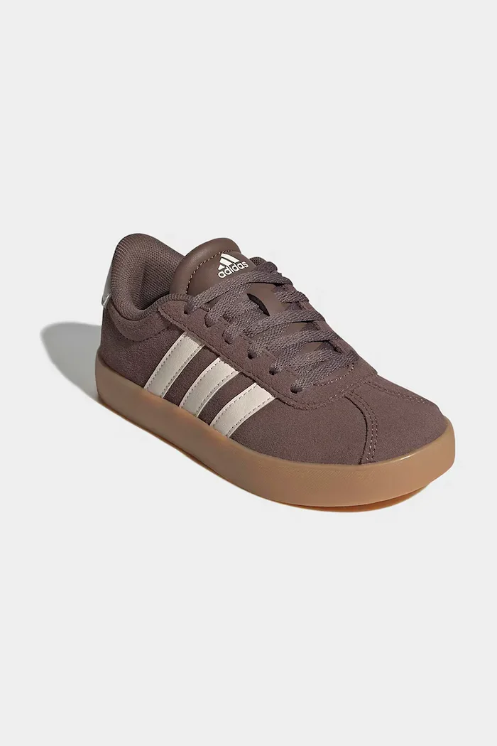 adidas Детски велурени маратонки VL COURT 3.0 в кафяво KJ1801