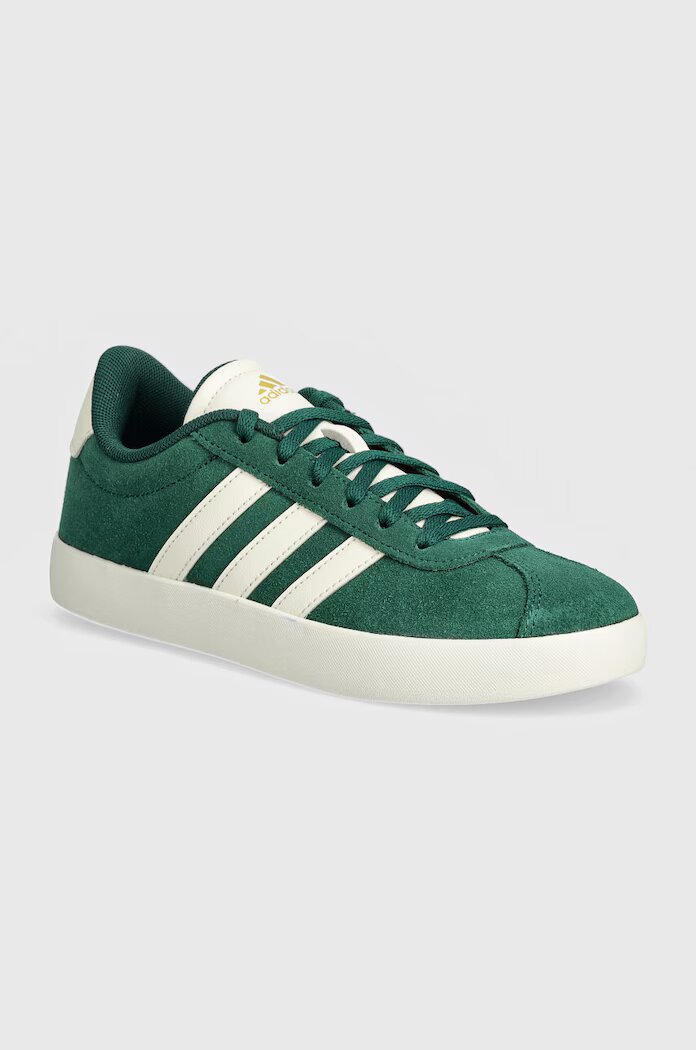adidas Детски велурени маратонки VL COURT 3.0 в зелено ID6309