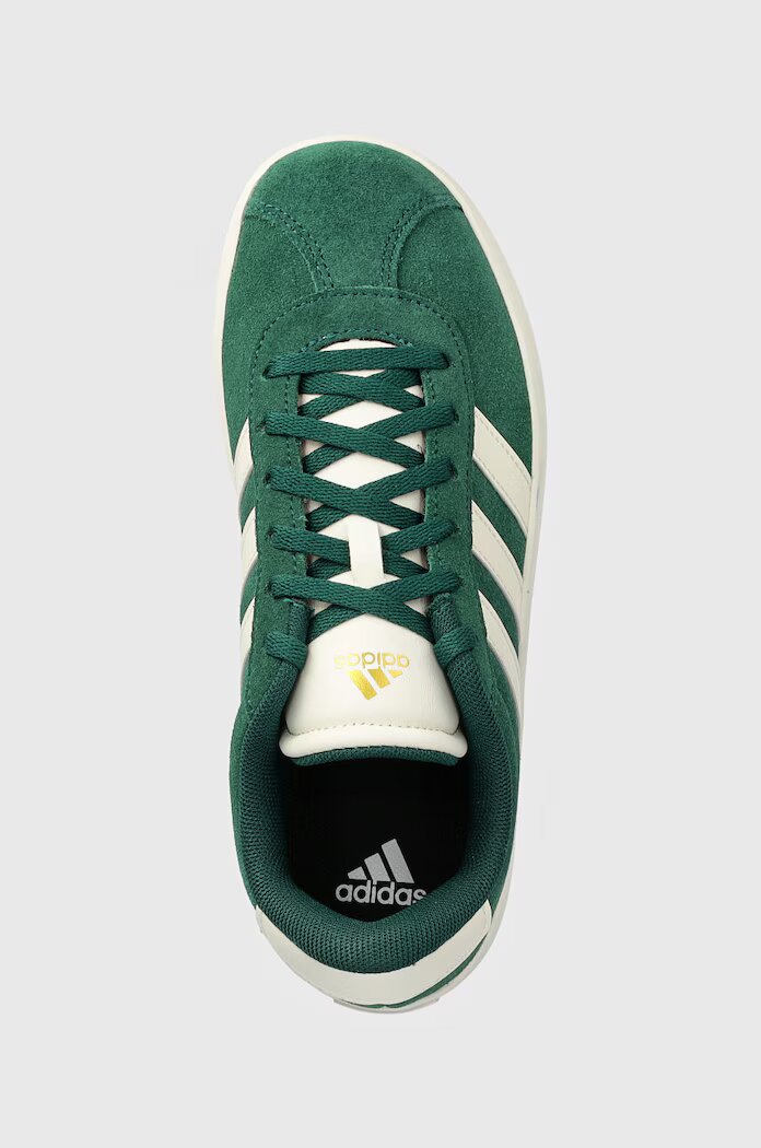 adidas Детски велурени маратонки VL COURT 3.0 в зелено ID6309
