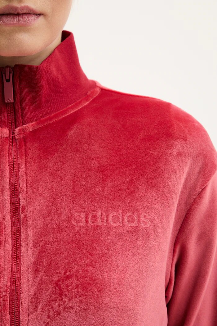 adidas Кадифен спортен екип Glam в червено KB8946