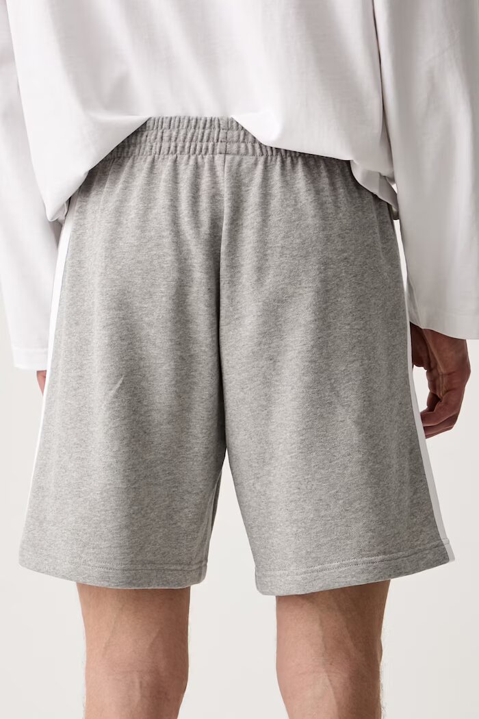 adidas къс панталон тип анцуг мъжки от памук Essentials сив със стандартна талия KY4179