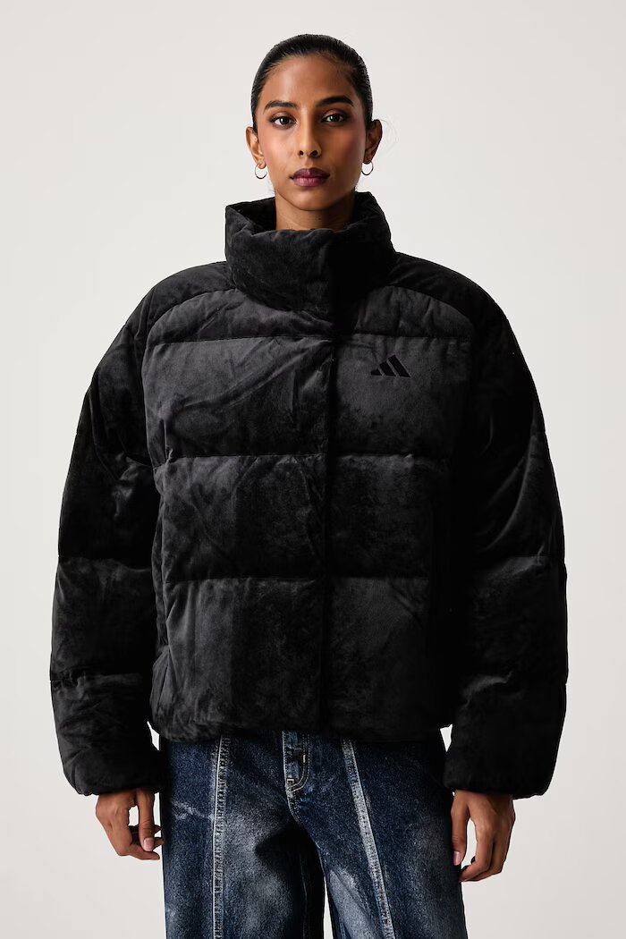 adidas късо яке дамско Helionic черно KQ8765