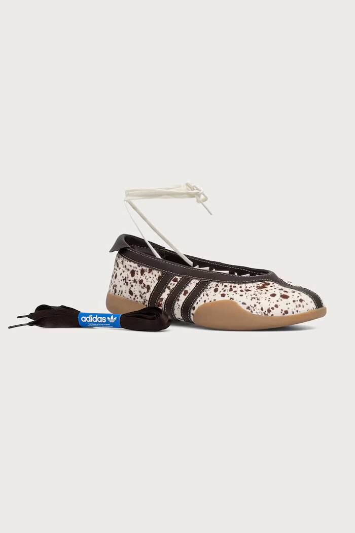 adidas Originals балеринки от кожа Taekwondo Mei Ballet бежови KI0402