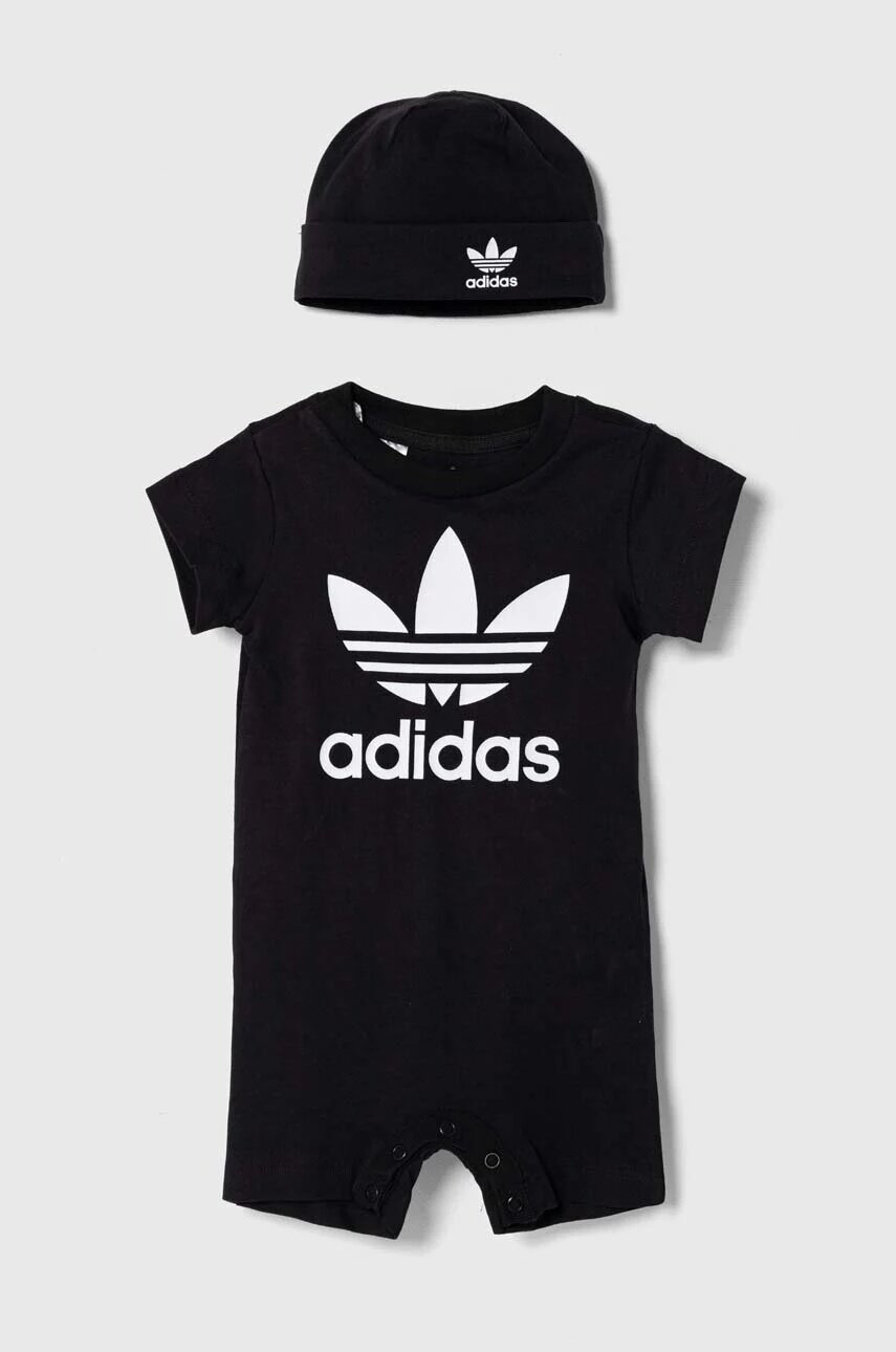 adidas Originals Бебешки памучен къс гащеризон
