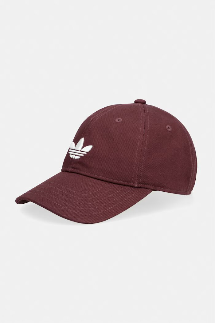 adidas Originals бейзболна шапка от памук Adicolor бордо KR1658
