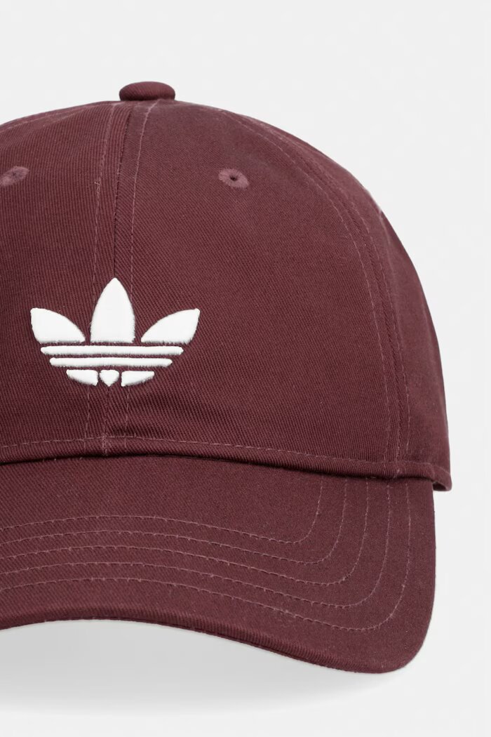 adidas Originals бейзболна шапка от памук Adicolor бордо KR1658