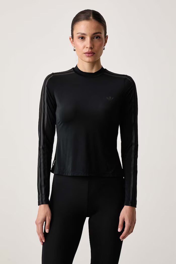 adidas Originals блуза с дълги ръкави дамска Adiluna Season 2 x Jennie черна LD8931