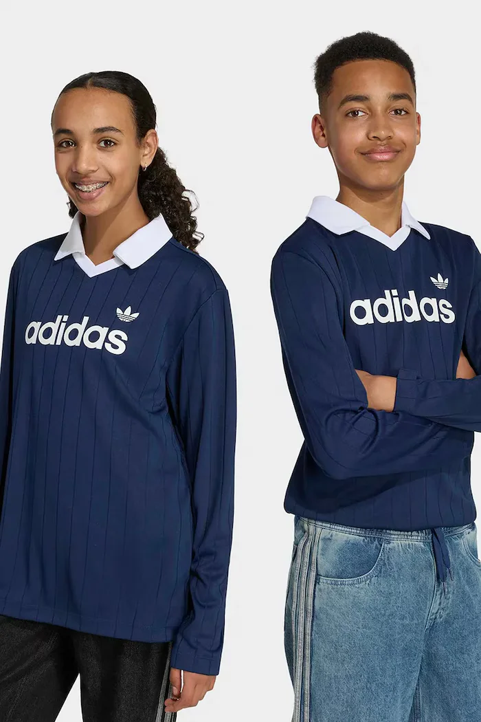 adidas Originals блуза с дълги ръкави за деца тъмносиня HZ9638