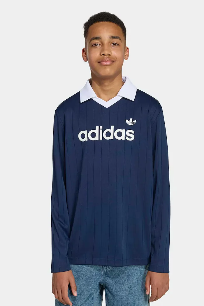 adidas Originals блуза с дълги ръкави за деца тъмносиня HZ9638