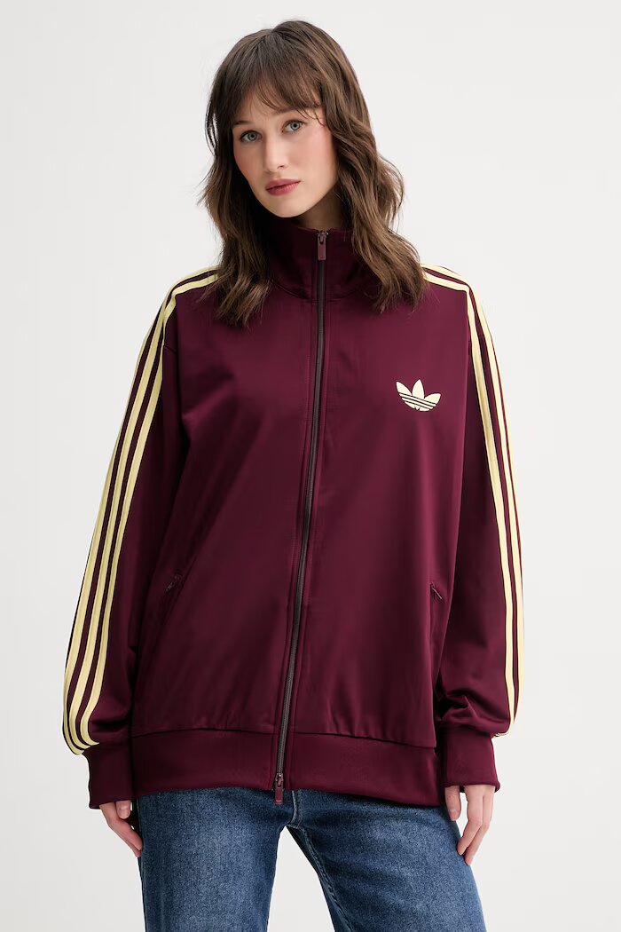 adidas Originals блуза с цип дамска бордова KT4609