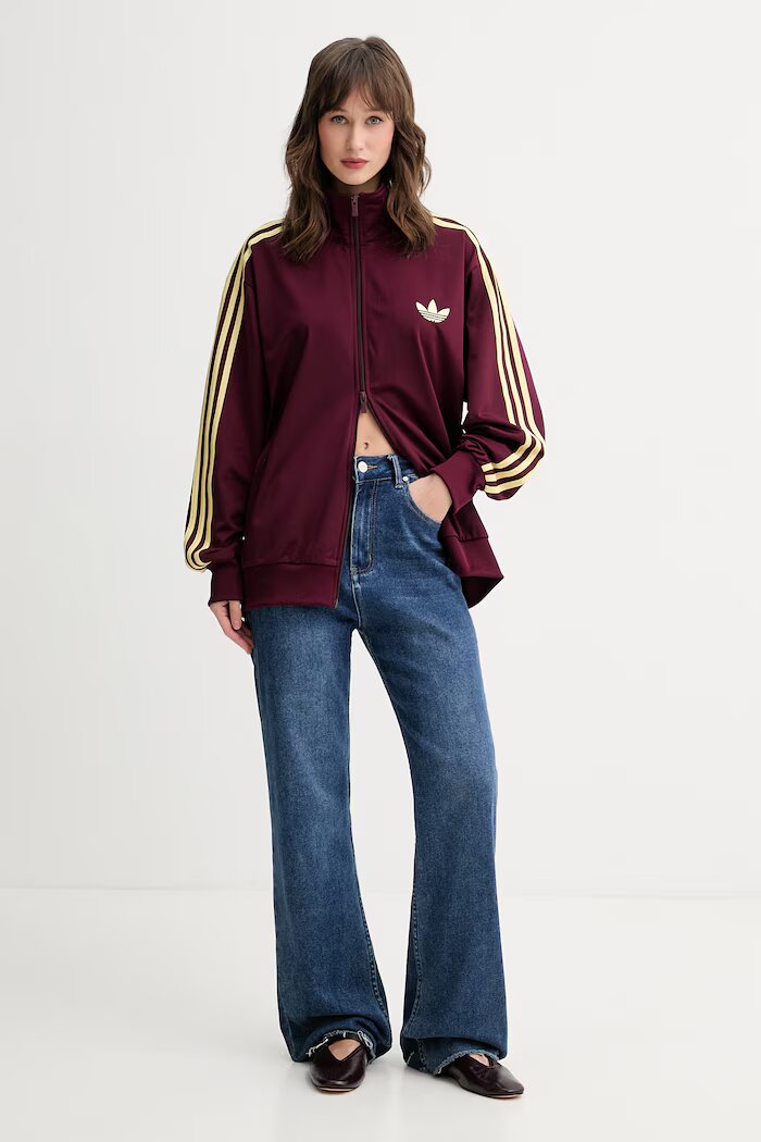 adidas Originals блуза с цип дамска бордова KT4609