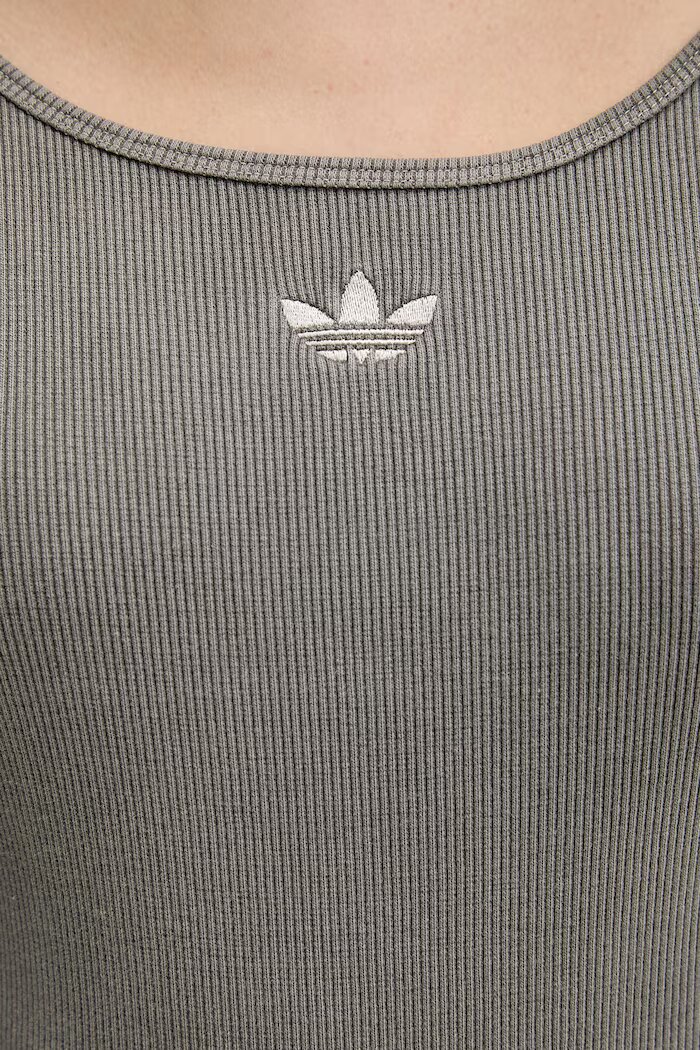 adidas Originals боди дамско от памук с еластан сиво KE1121