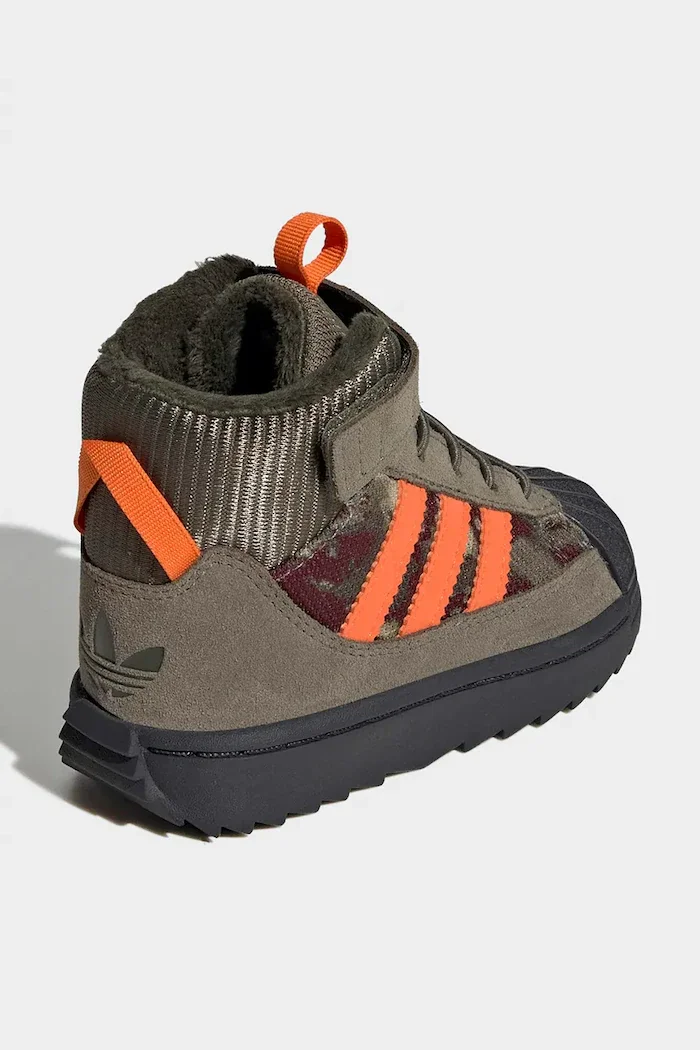adidas Originals боти с връзки за деца SUPERSTAR WINTER TREK зелени KH9794