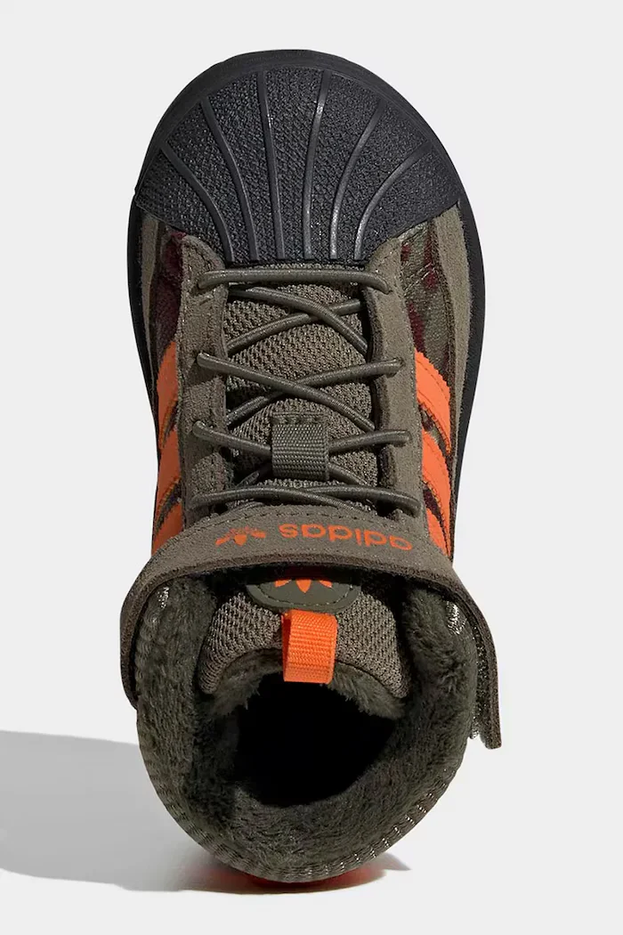 adidas Originals боти с връзки за деца SUPERSTAR WINTER TREK зелени KH9794