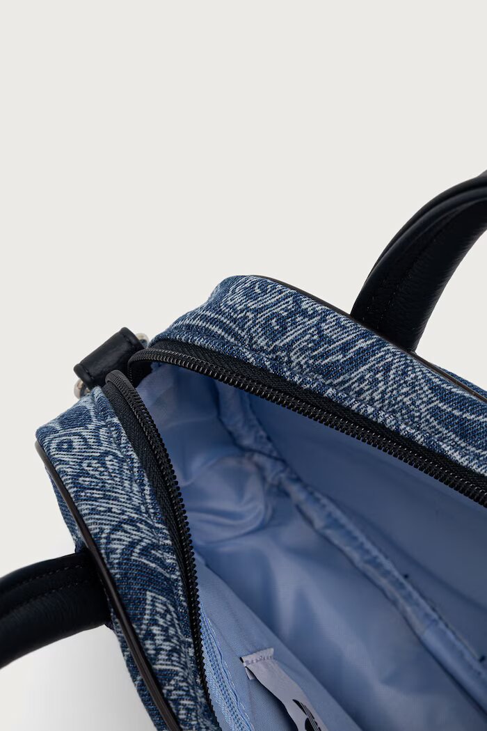 adidas Originals чанта crossbody дамска от деним Liberty London Square Bag синя KS6941