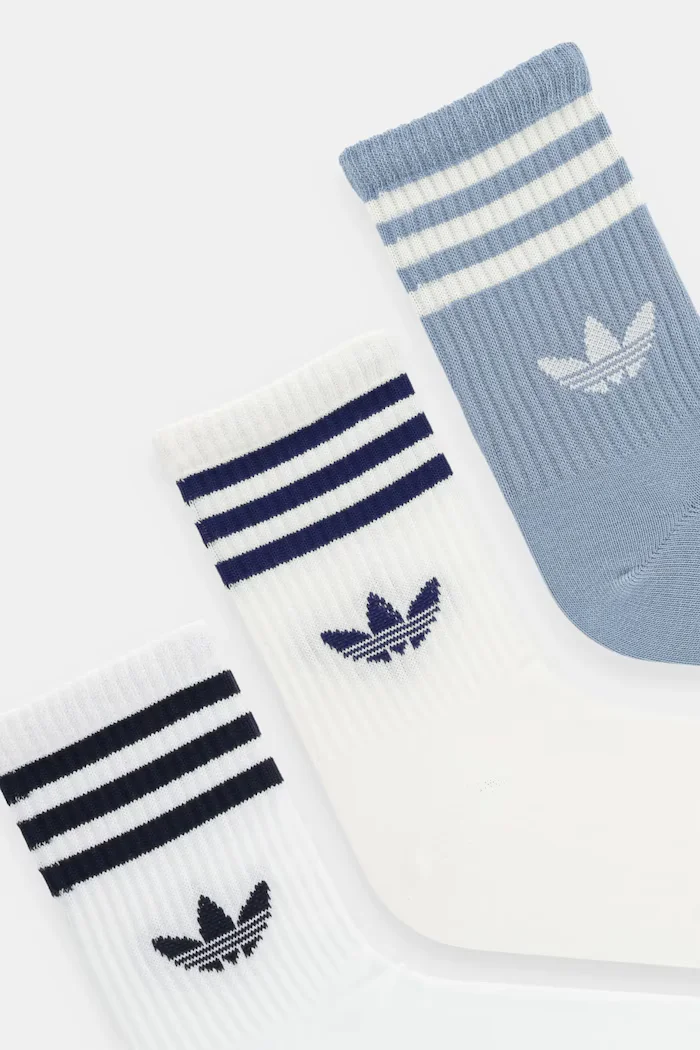 adidas Originals чорапи с памук 3-Stripes 3 броя бели JV7406