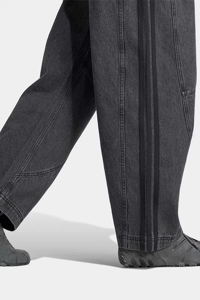 adidas Originals дънки barrel дамски Denim Barrel черни LF3778