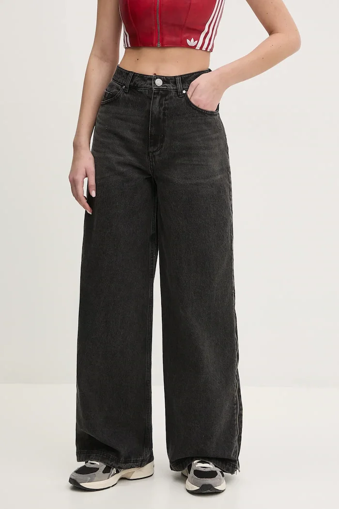 adidas Originals Дънки DENIM ZIP PANT в черно JX9211