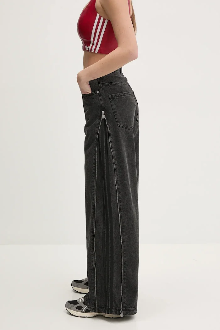 adidas Originals Дънки DENIM ZIP PANT в черно JX9211