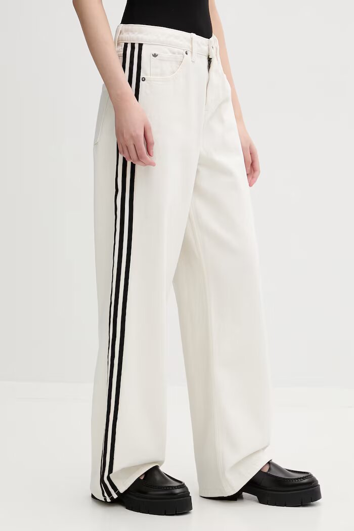 adidas Originals дънки прави дамски Firebird бежови KD2895