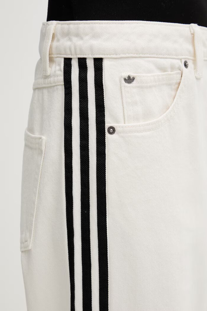 adidas Originals дънки прави дамски Firebird бежови KD2895