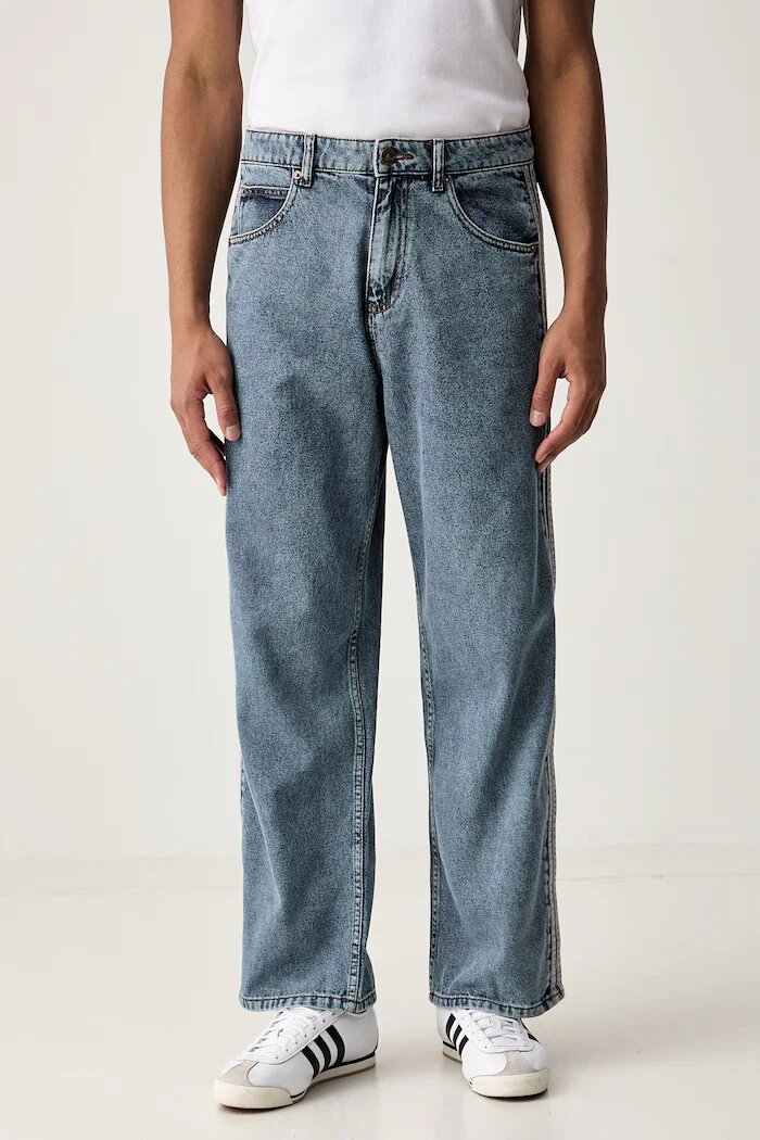 adidas Originals дънки straight мъжки Firebird сини KS4966
