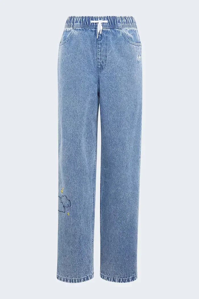 adidas Originals дънки straight за деца сини KU8337