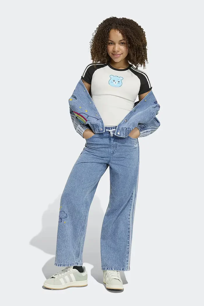 adidas Originals дънки straight за деца сини KU8337