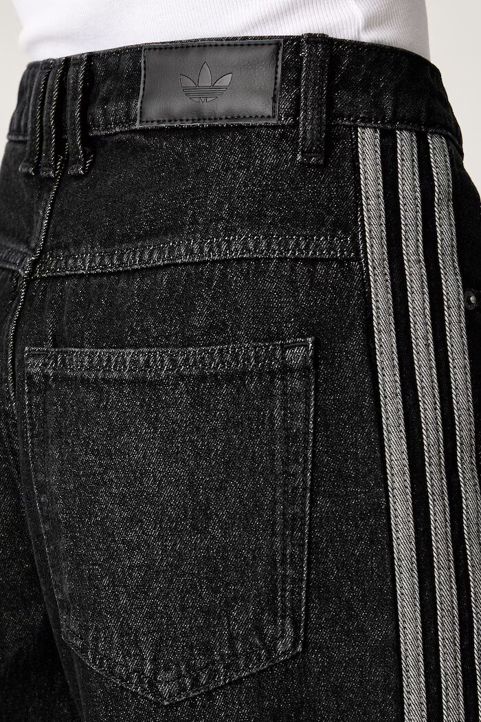 adidas Originals дънки wide leg дамски черни KQ6469