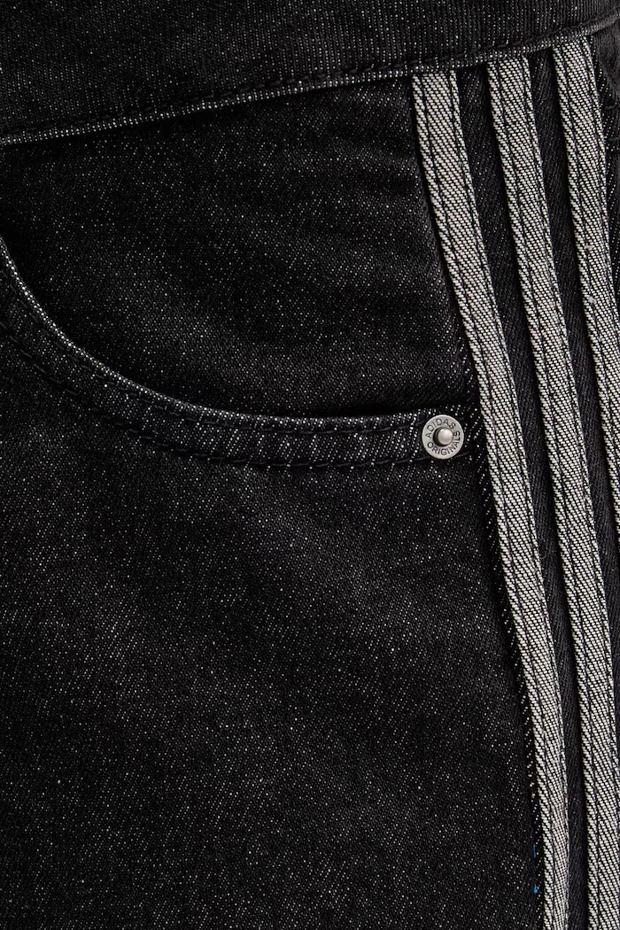 adidas Originals дънки wide leg дамски Firebird черни KD2905