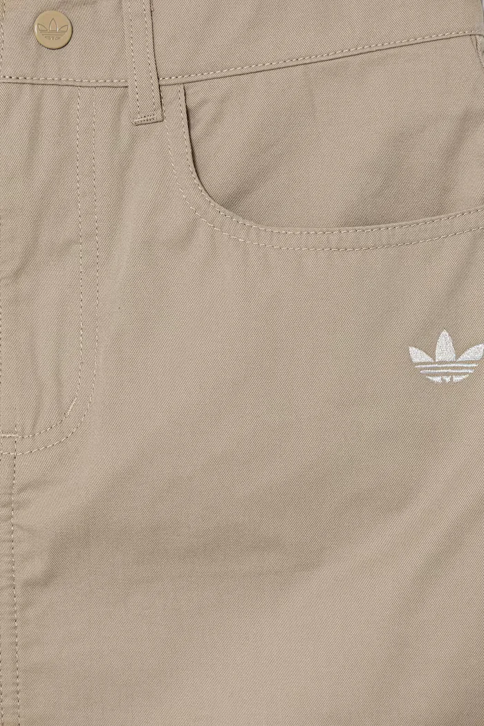 adidas Originals Детска памучна пола в бежово къса със стандартна кройка JY2747