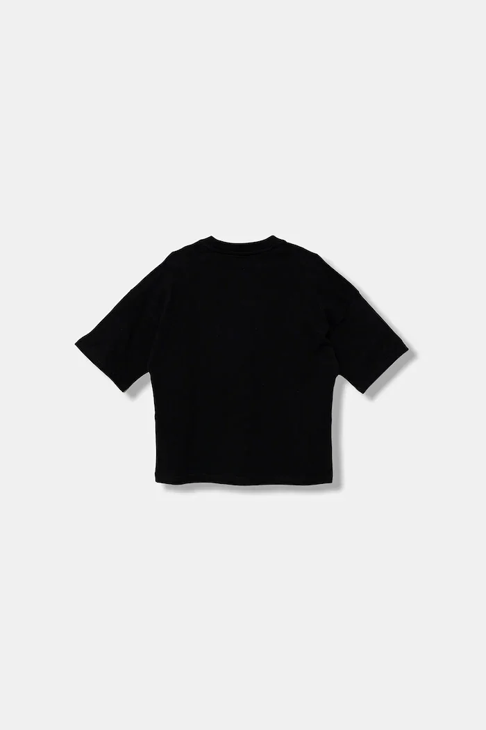 adidas Originals Детска памучна тениска TEE в черно с изчистен дизайн IW3507