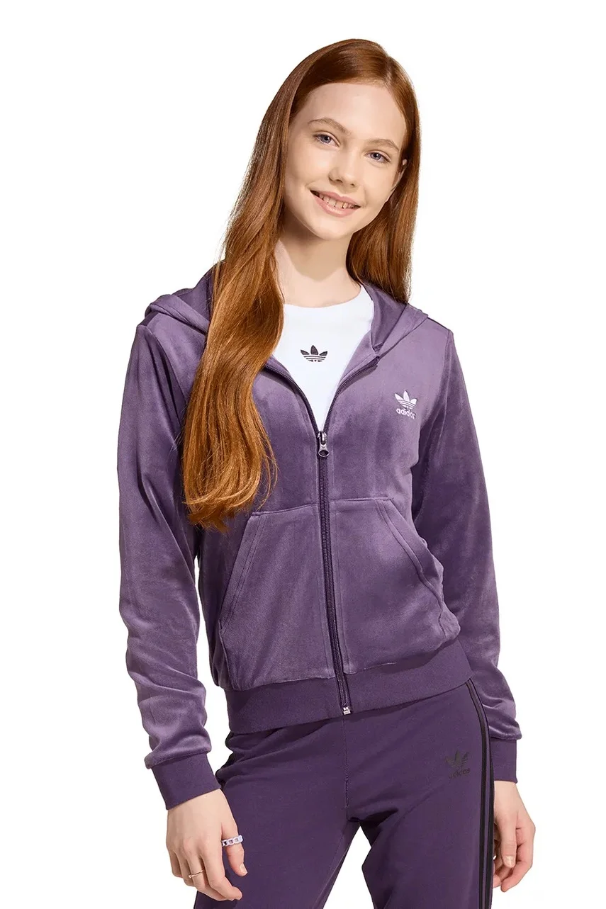 adidas Originals Детски кадифен суичър