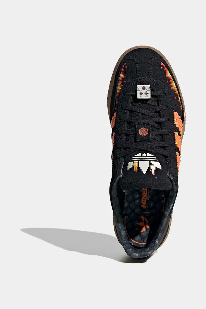 adidas Originals Детски кожени маратонки Minecraft HANDBALL SPEZIAL в черно IH1737