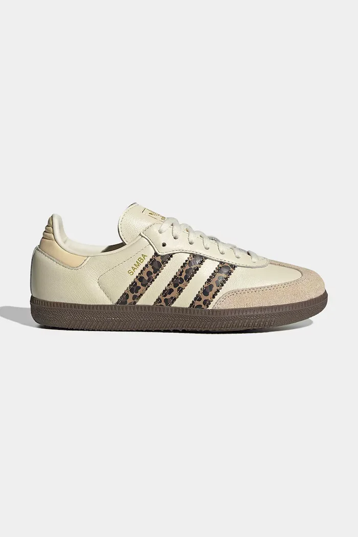 adidas Originals Детски кожени маратонки SAMBA OG в бежово JQ5874
