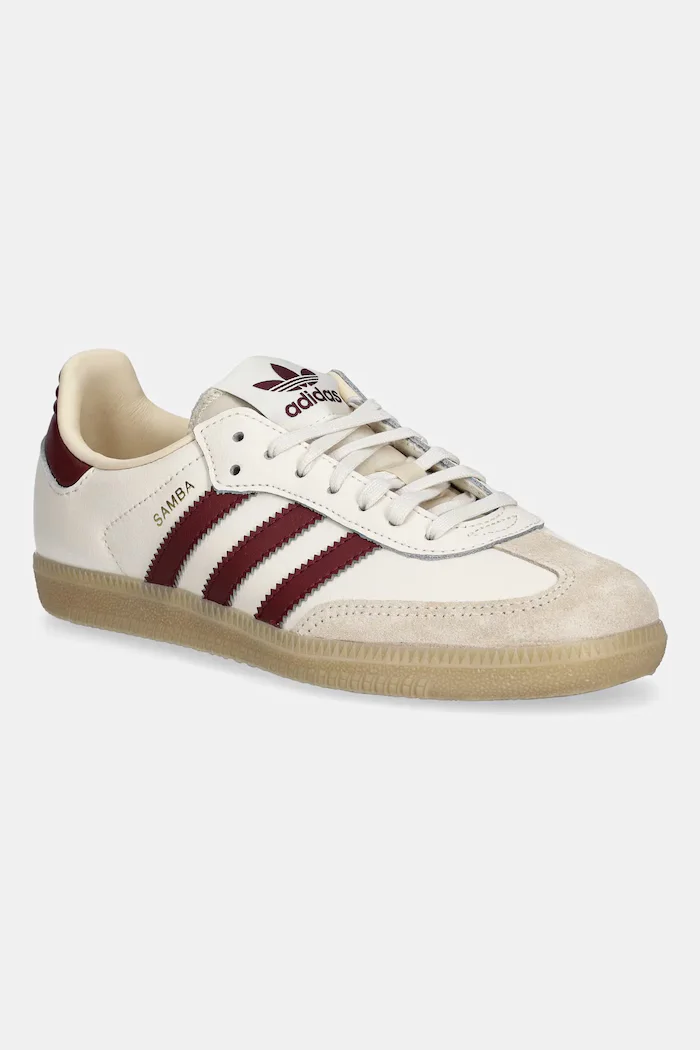 adidas Originals Детски кожени маратонки SAMBA OG в бежово JQ8554